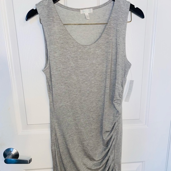 NWT Gray Ruched Tank Dress - Picture 2 of 6